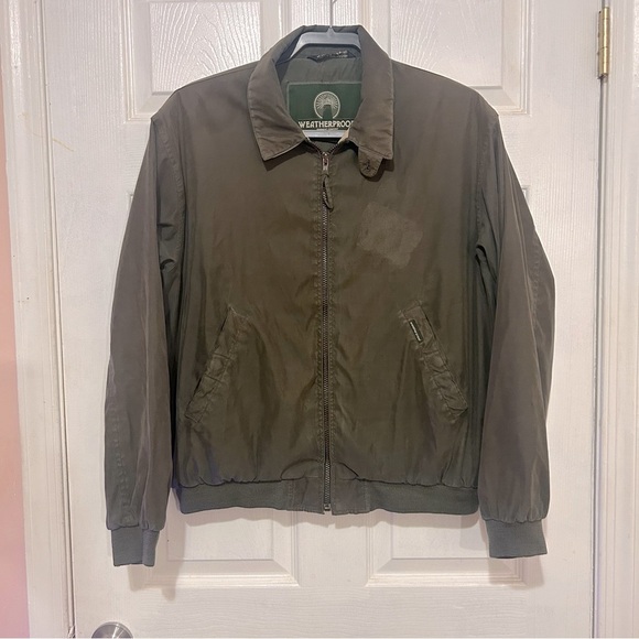 Weatherproof Jacket Full Zip Men's Size Small Olive Green Vintage - Picture 1 of 10